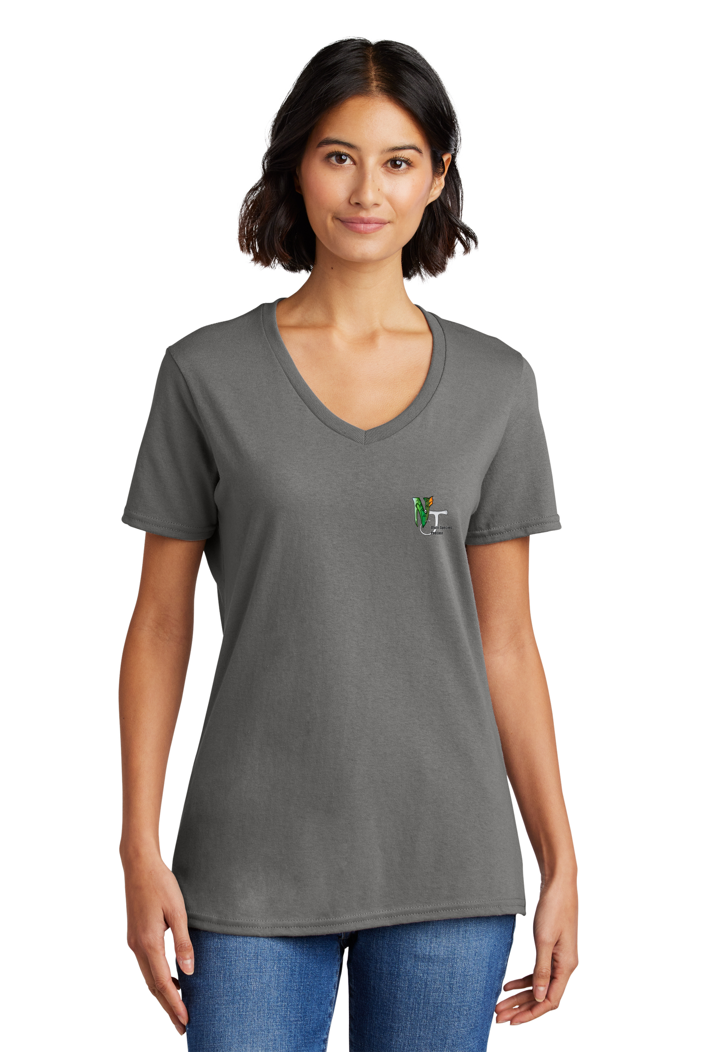 LPC54V Port & Company® Ladies Core Cotton V-Neck Tee