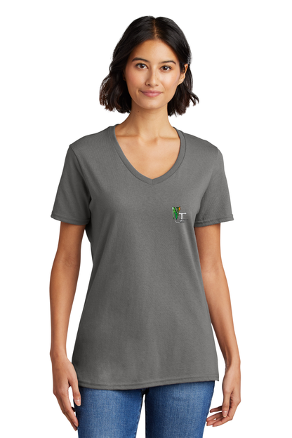 LPC54V Port & Company® Ladies Core Cotton V-Neck Tee