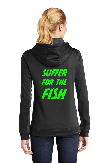 LST235 Sport-Tek® Ladies Sport-Wick® Fleece Colorblock Hooded Pullover