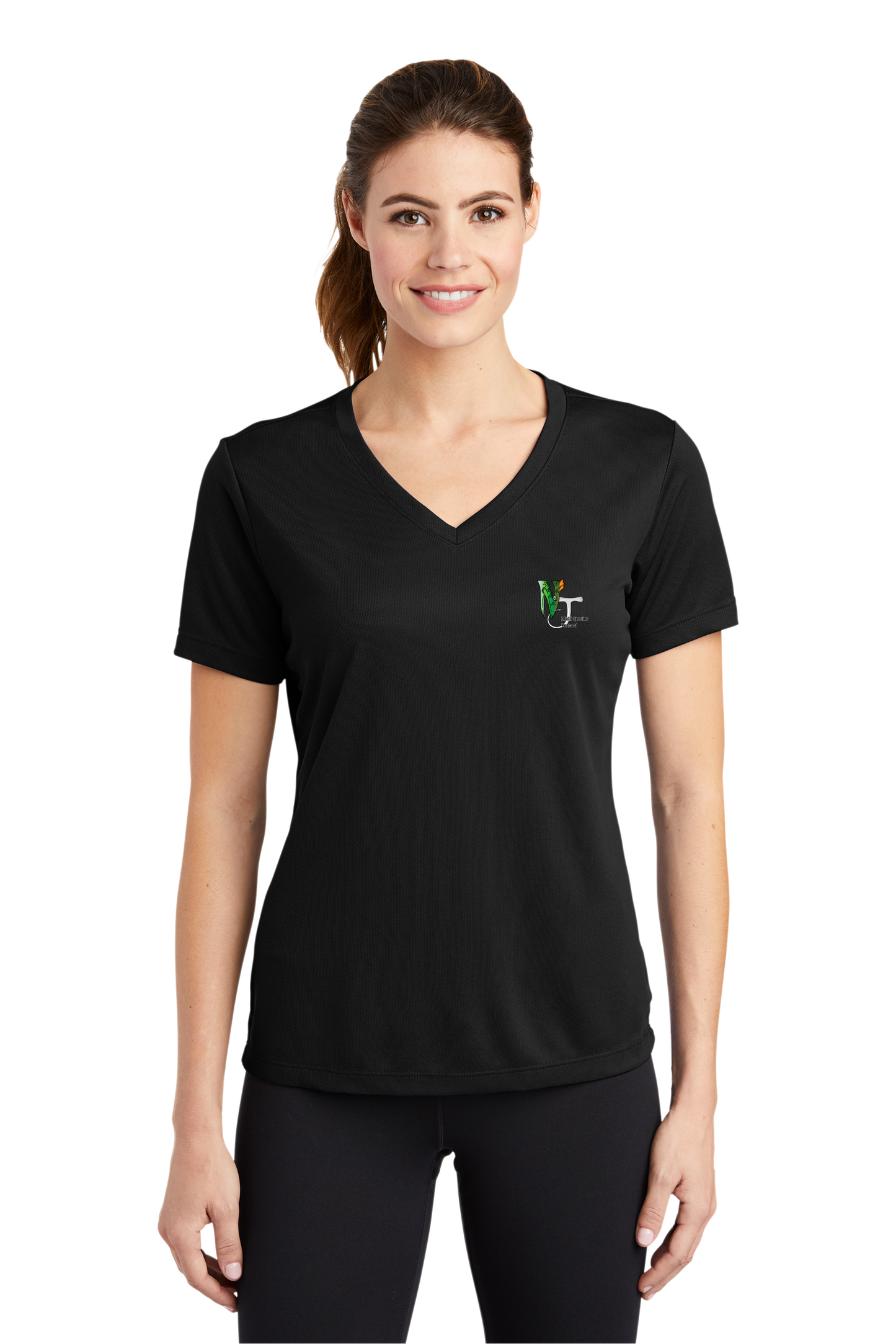 LST340 Sport-Tek® Ladies PosiCharge® RacerMesh® V-Neck Tee