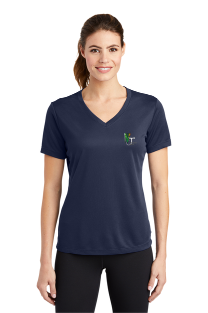 LST340 Sport-Tek® Ladies PosiCharge® RacerMesh® V-Neck Tee