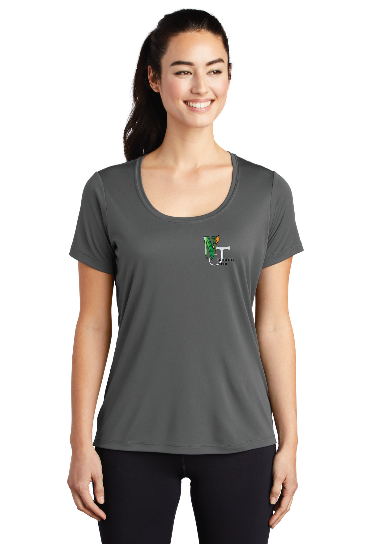 LST420 Sport-Tek ® Ladies Posi-UV ® Pro Scoop Neck Tee
