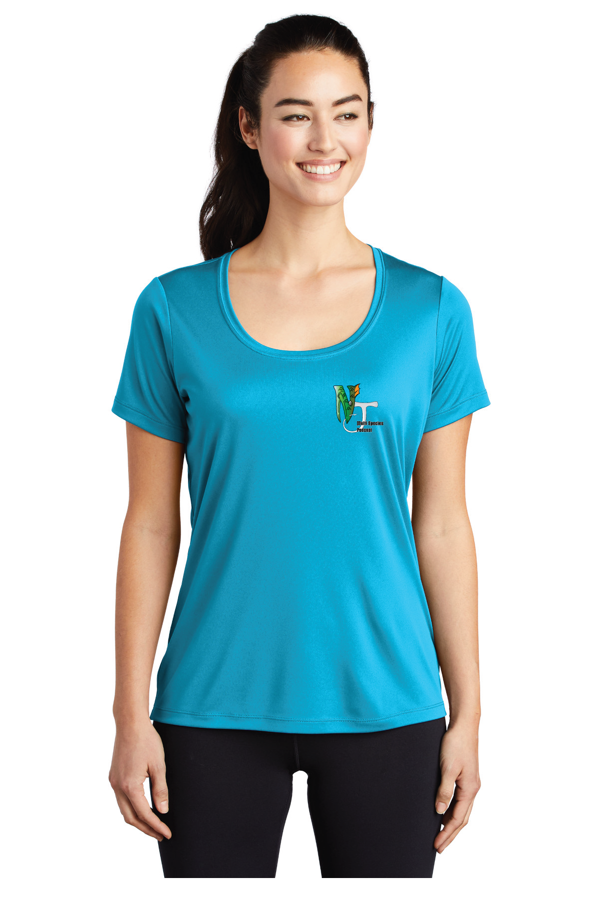 LST420 Sport-Tek ® Ladies Posi-UV ® Pro Scoop Neck Tee