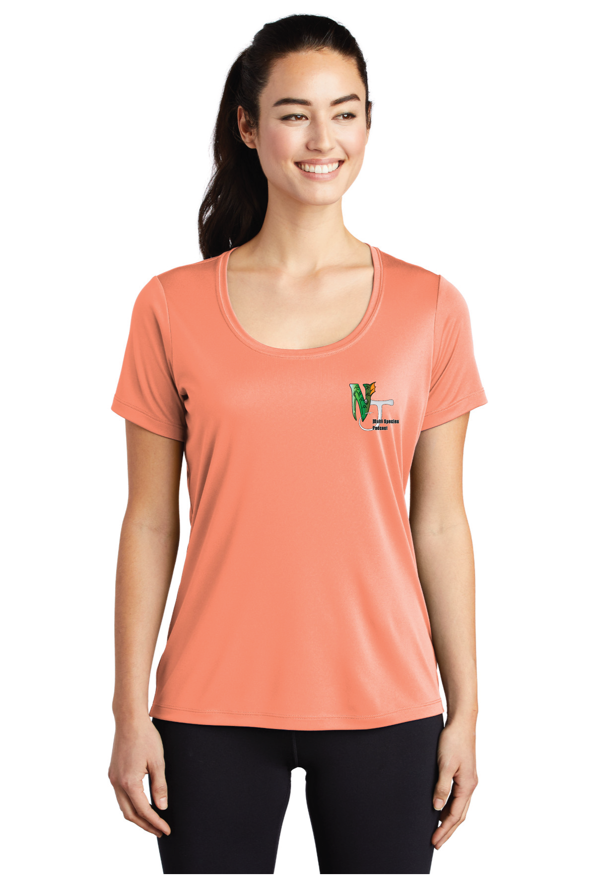 LST420 Sport-Tek ® Ladies Posi-UV ® Pro Scoop Neck Tee