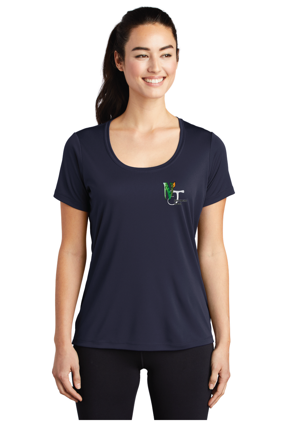 LST420 Sport-Tek ® Ladies Posi-UV ® Pro Scoop Neck Tee