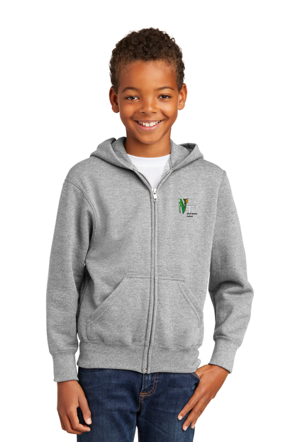PC90YZH Port & Company® Youth Core Fleece Full-Zip Hooded Sweatshirt
