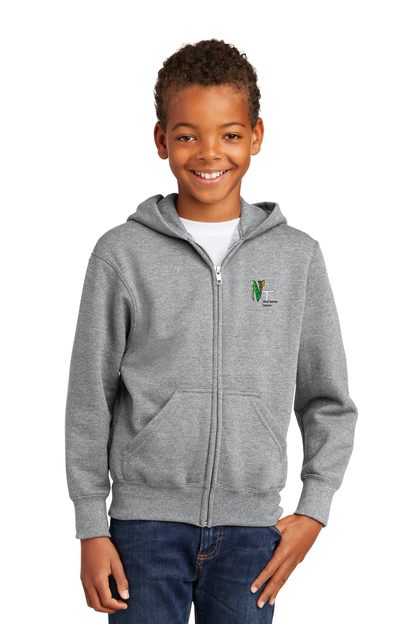 PC90YZH Port & Company® Youth Core Fleece Full-Zip Hooded Sweatshirt