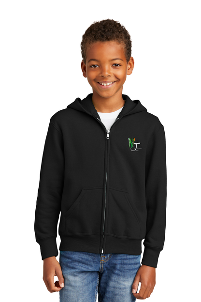PC90YZH Port & Company® Youth Core Fleece Full-Zip Hooded Sweatshirt
