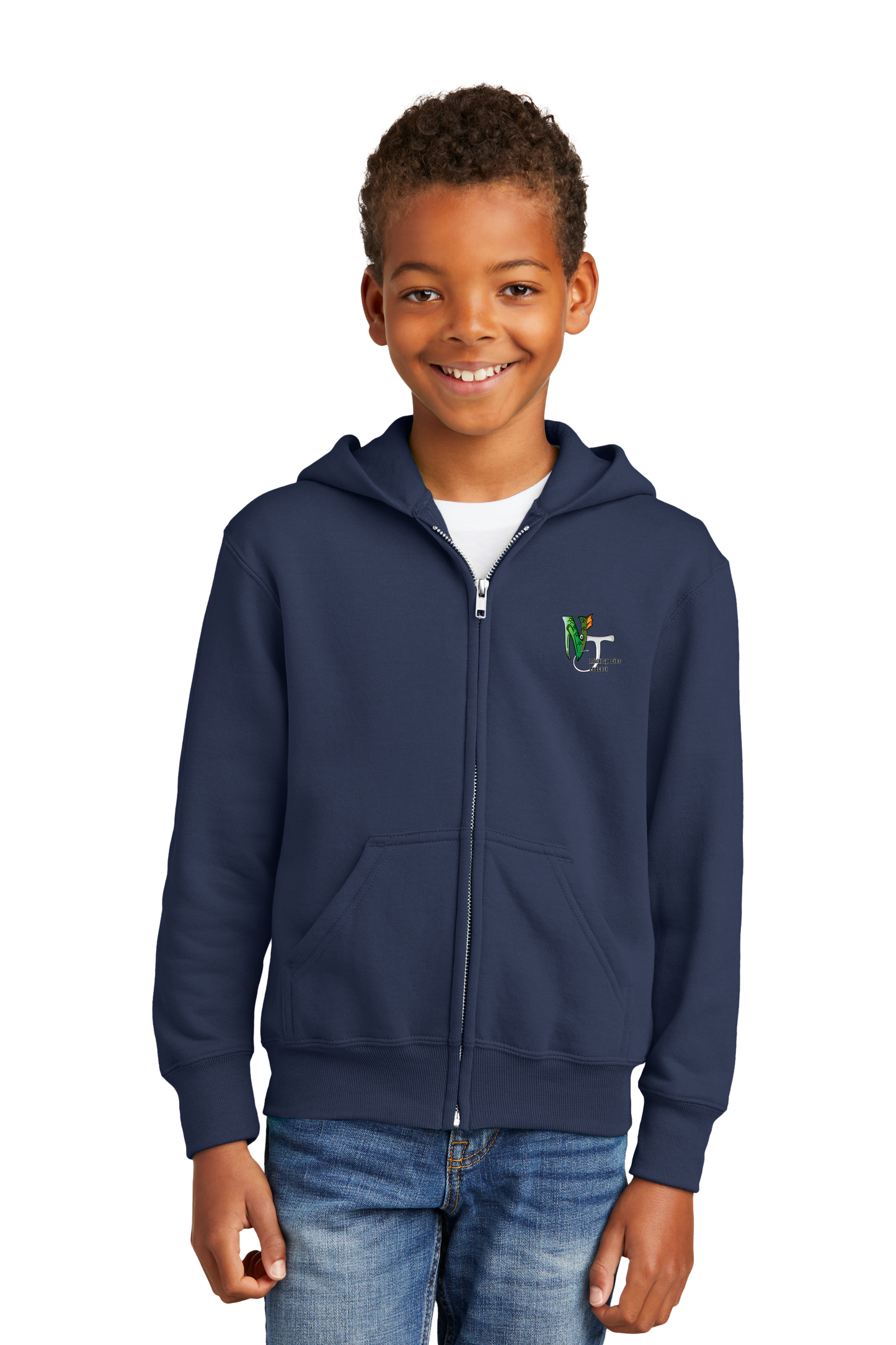 PC90YZH Port & Company® Youth Core Fleece Full-Zip Hooded Sweatshirt