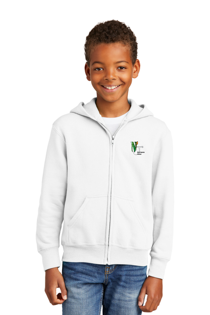 PC90YZH Port & Company® Youth Core Fleece Full-Zip Hooded Sweatshirt