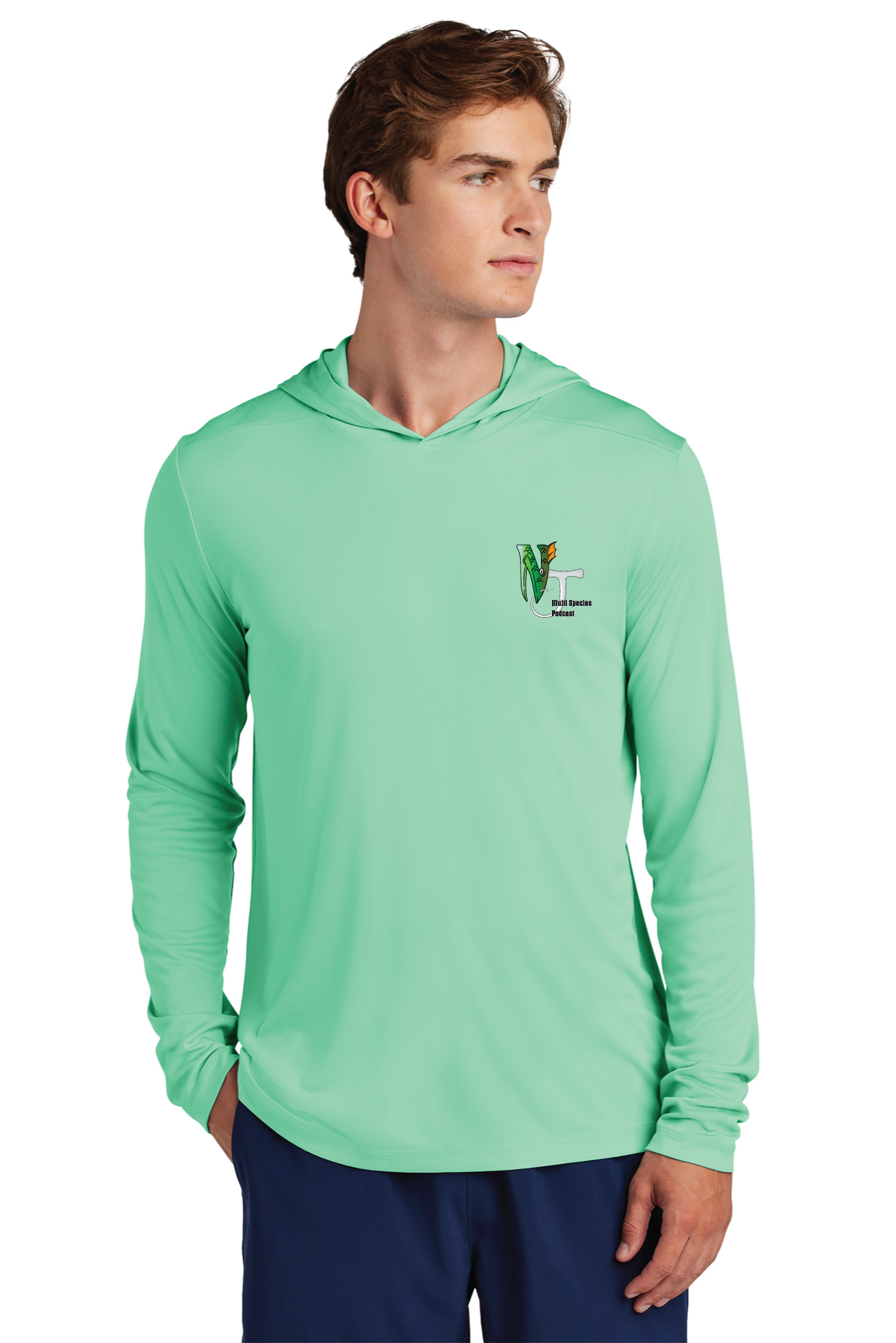 ST420LSH Sport-Tek® Posi-UV® Pro Long Sleeve Hoodie