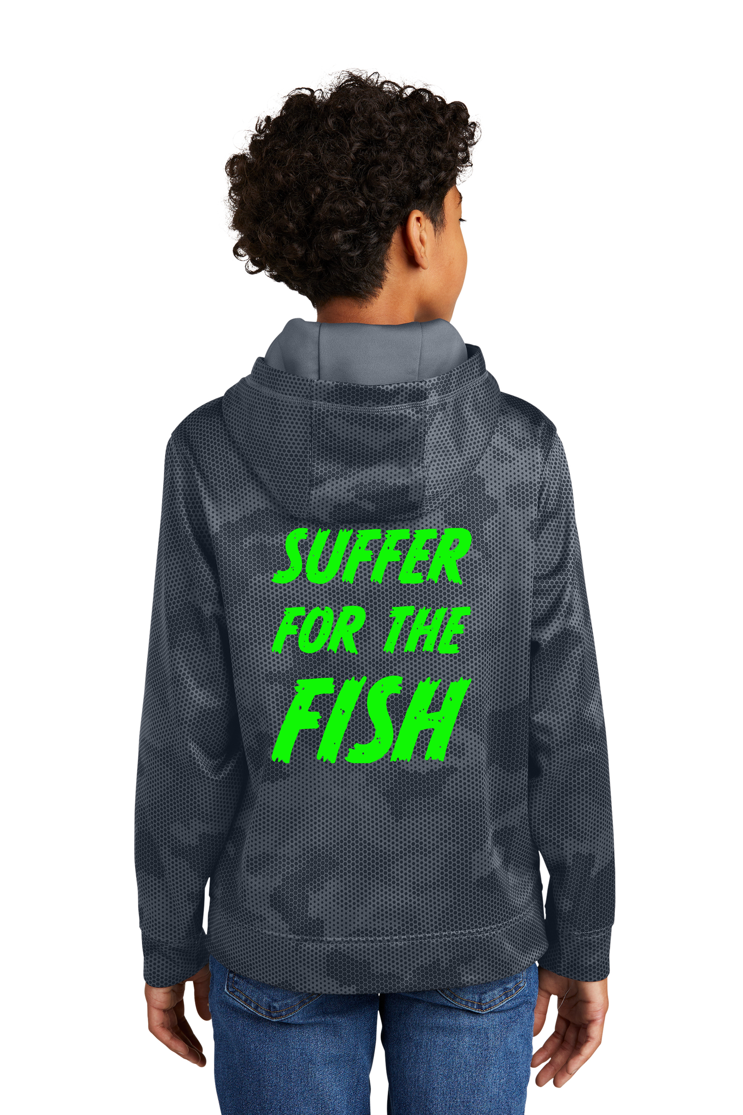 YST240 Sport-Tek® Youth Sport-Wick® CamoHex Fleece Hooded Pullover