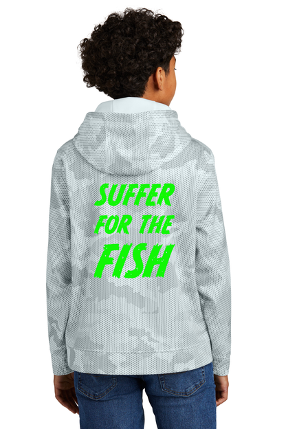 YST240 Sport-Tek® Youth Sport-Wick® CamoHex Fleece Hooded Pullover